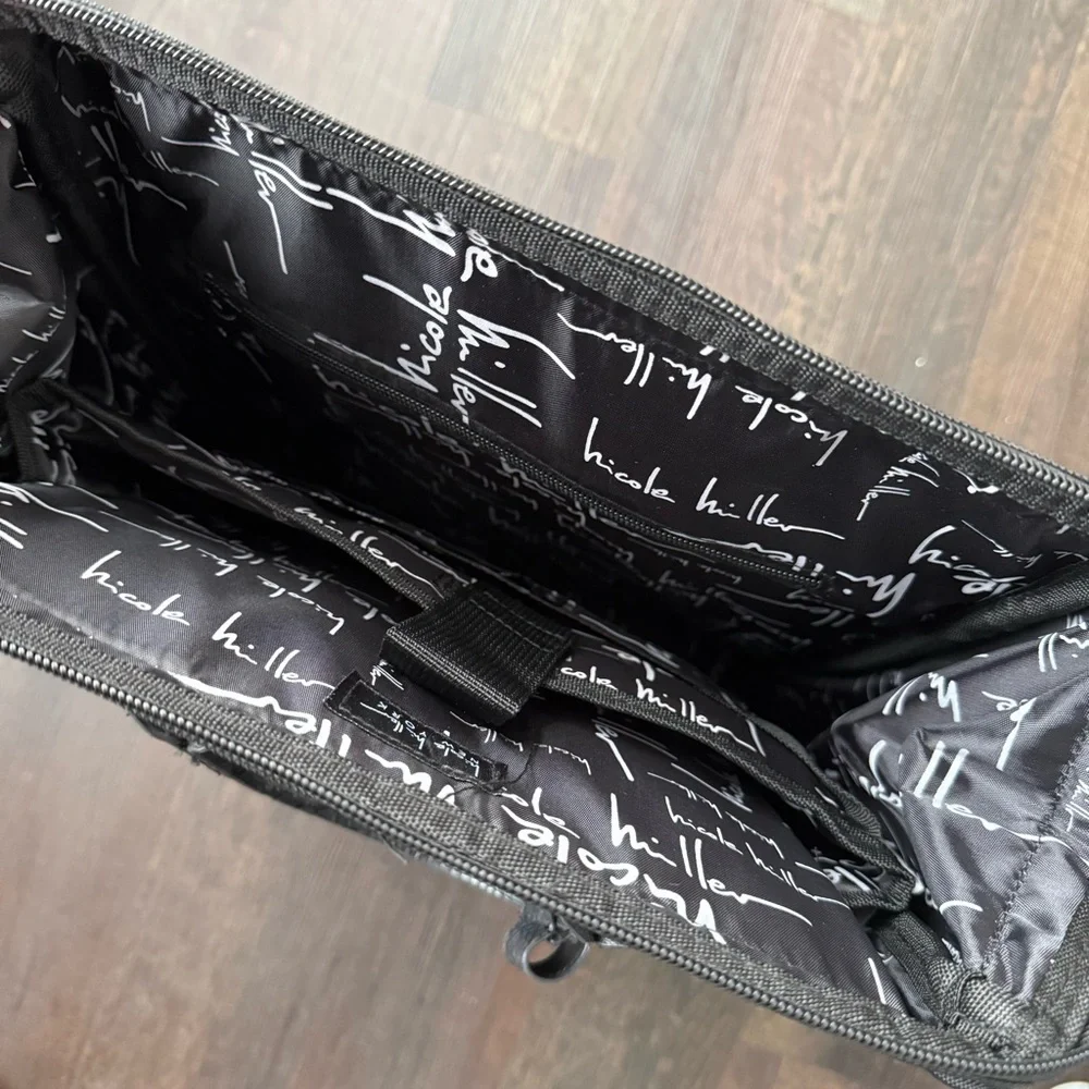 Nicole Miller Large Travel Laptop Backpack Bag Black